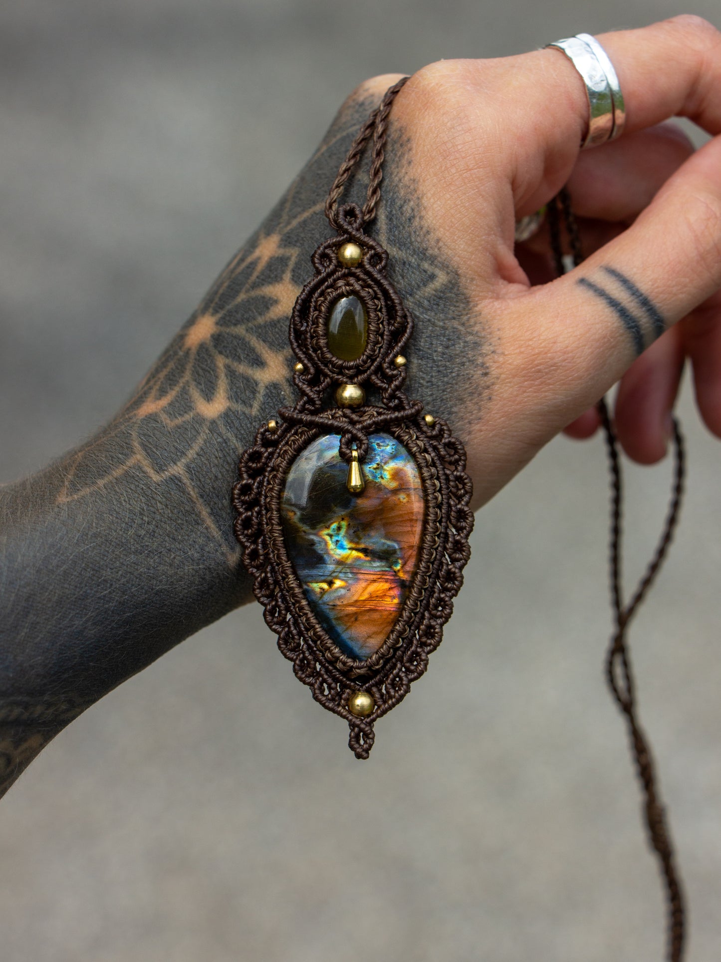 Labradorite & Cat's Eye necklace