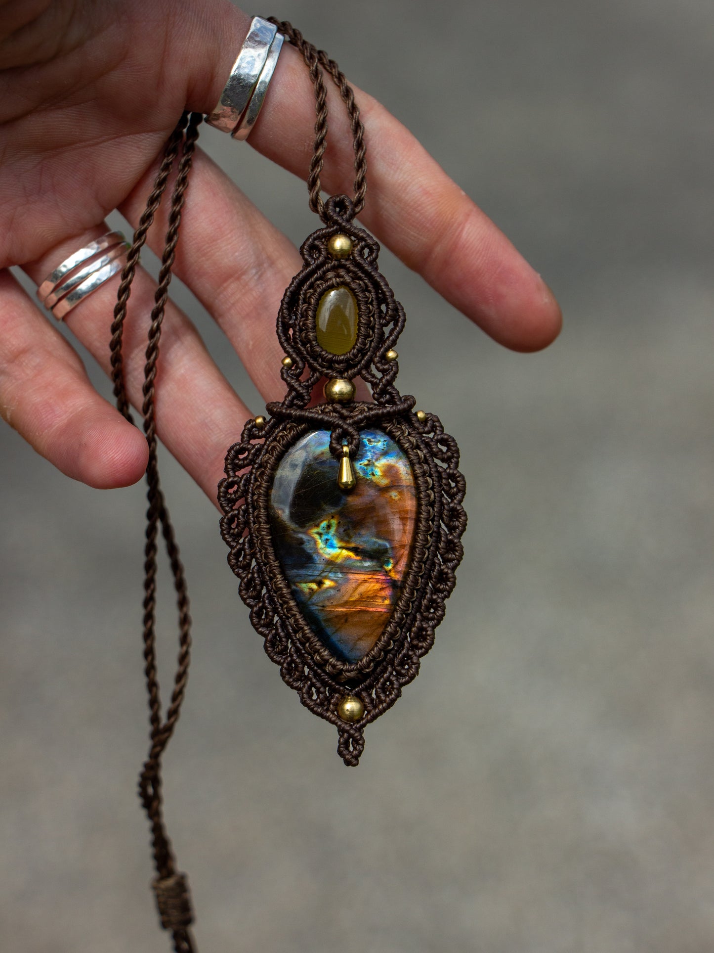 Labradorite & Cat's Eye necklace