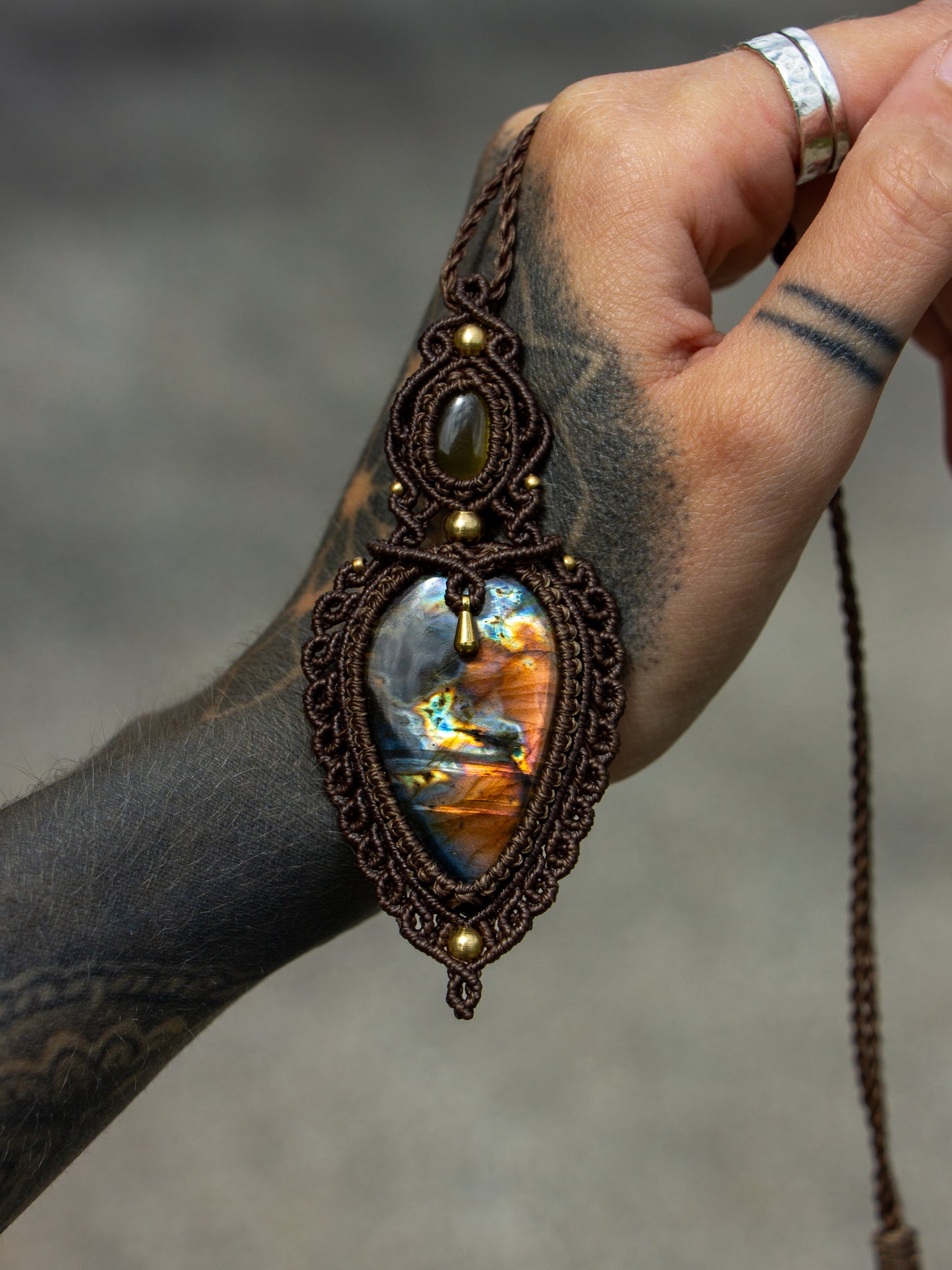 Labradorite & Cat's Eye necklace