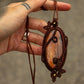 Labradorite macrame necklace