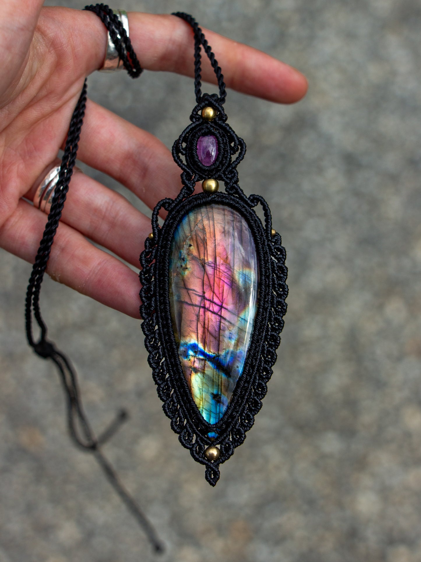 Labradorite & Amethyst necklace