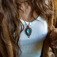 Labradorite macrame necklace