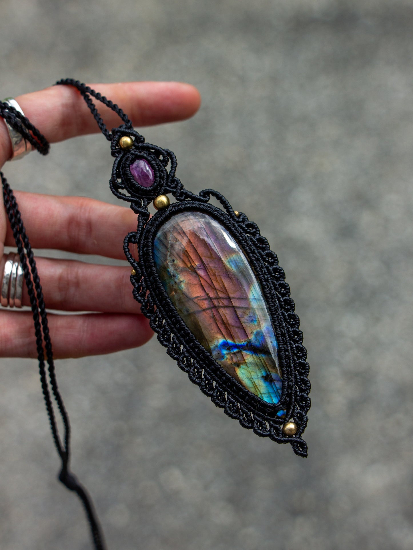 Labradorite & Amethyst necklace