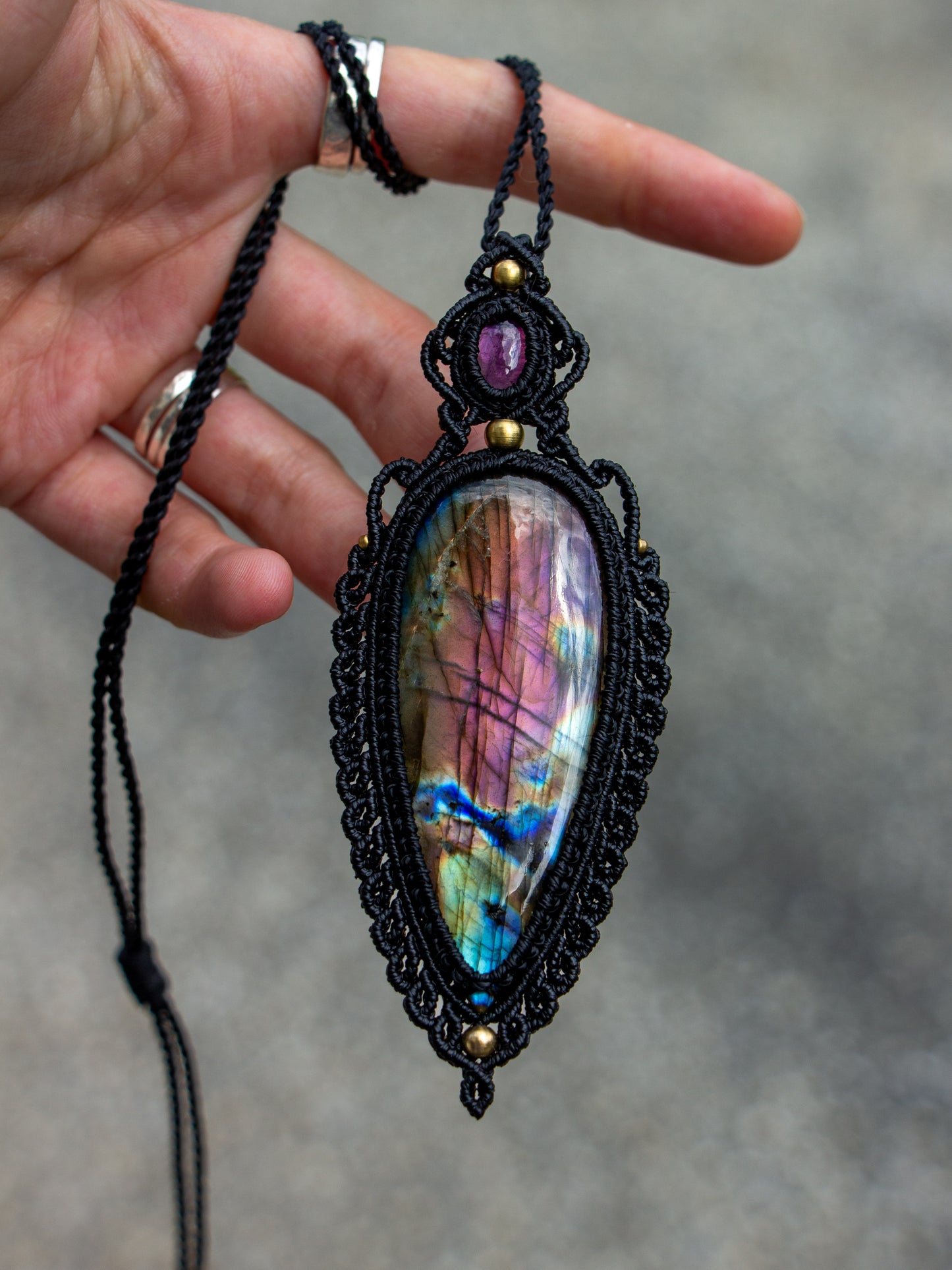 Labradorite & Amethyst necklace