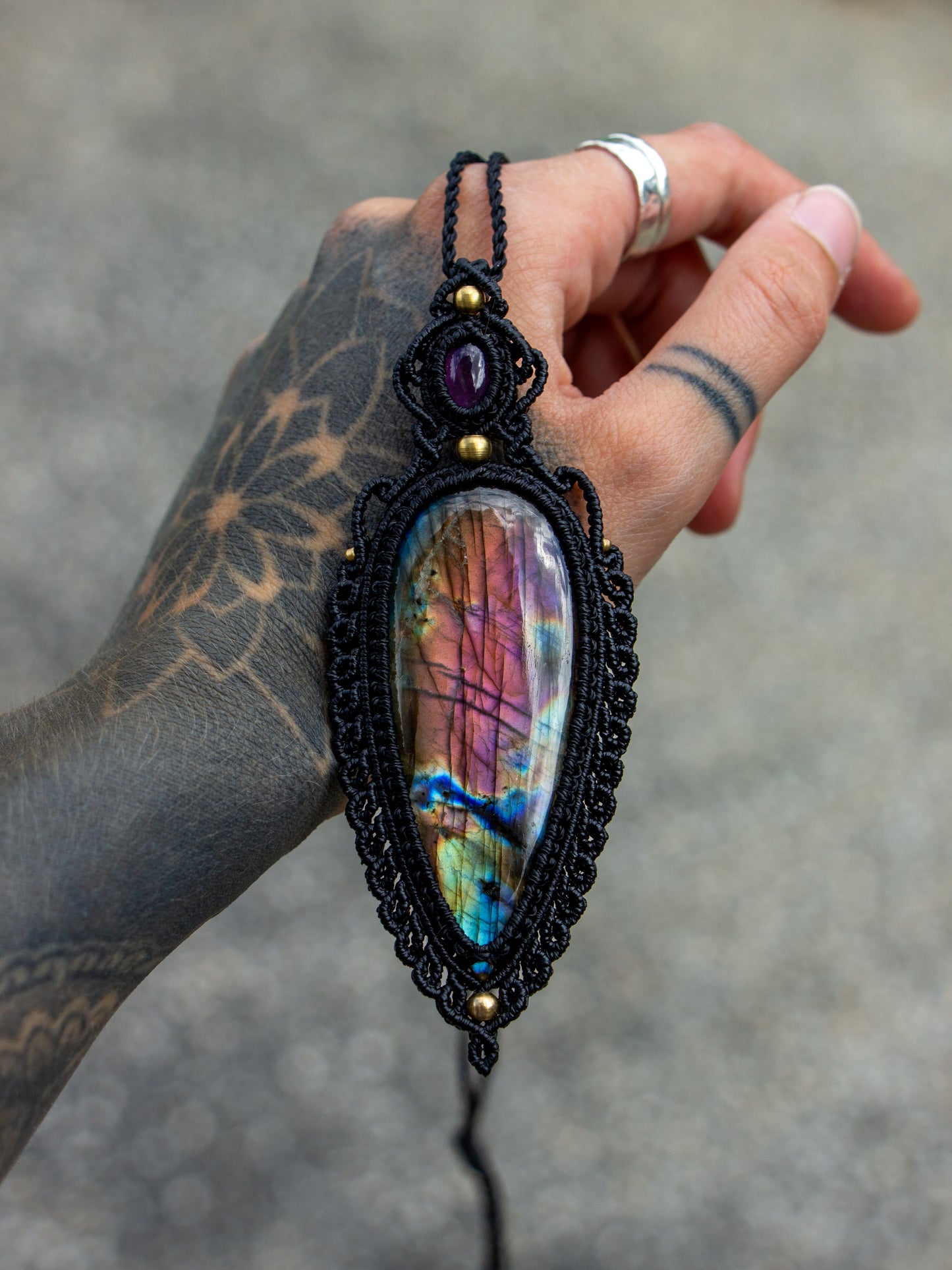 Labradorite & Amethyst necklace