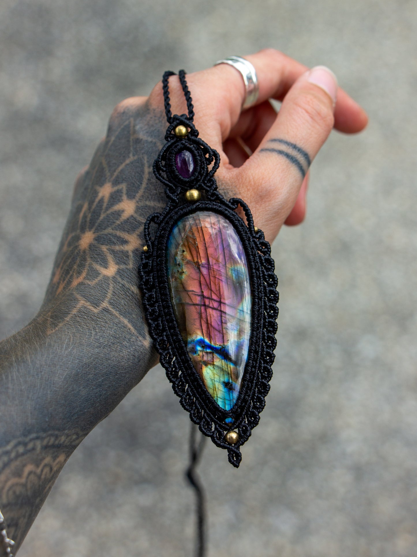 Labradorite & Amethyst necklace