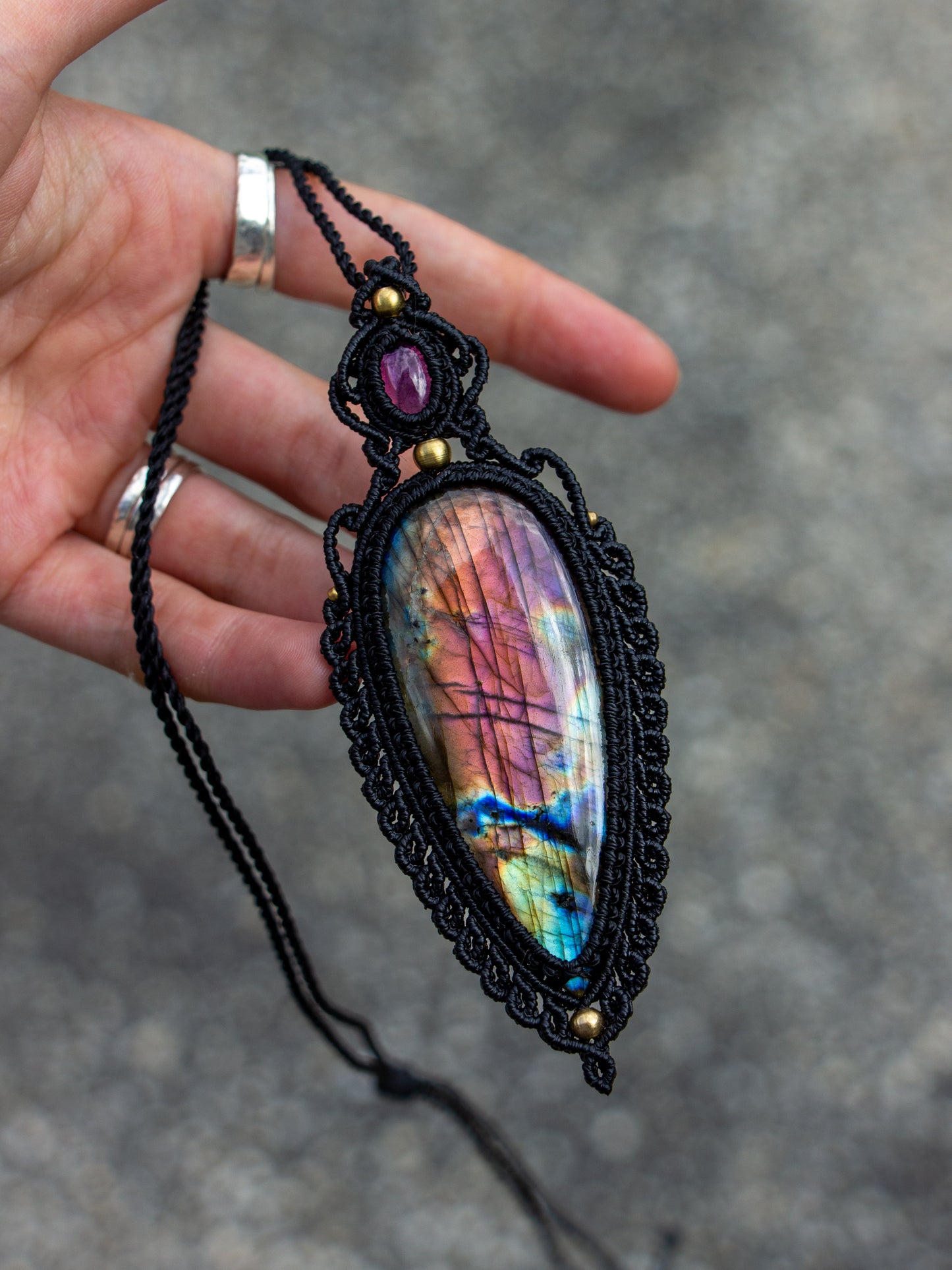 Labradorite & Amethyst necklace