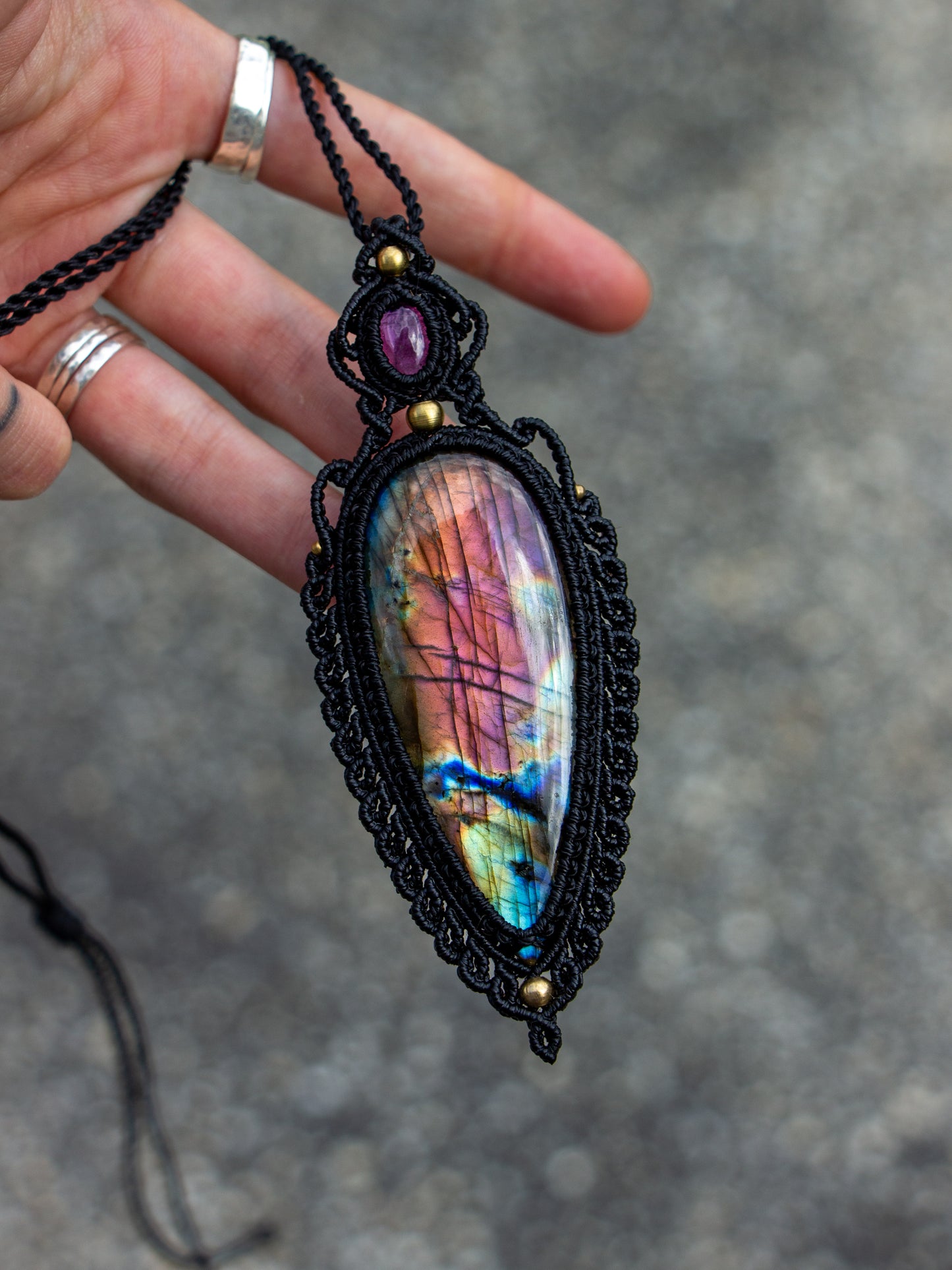 Labradorite & Amethyst necklace