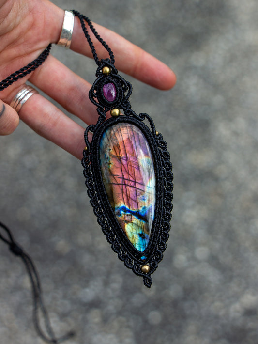 Labradorite & Amethyst necklace