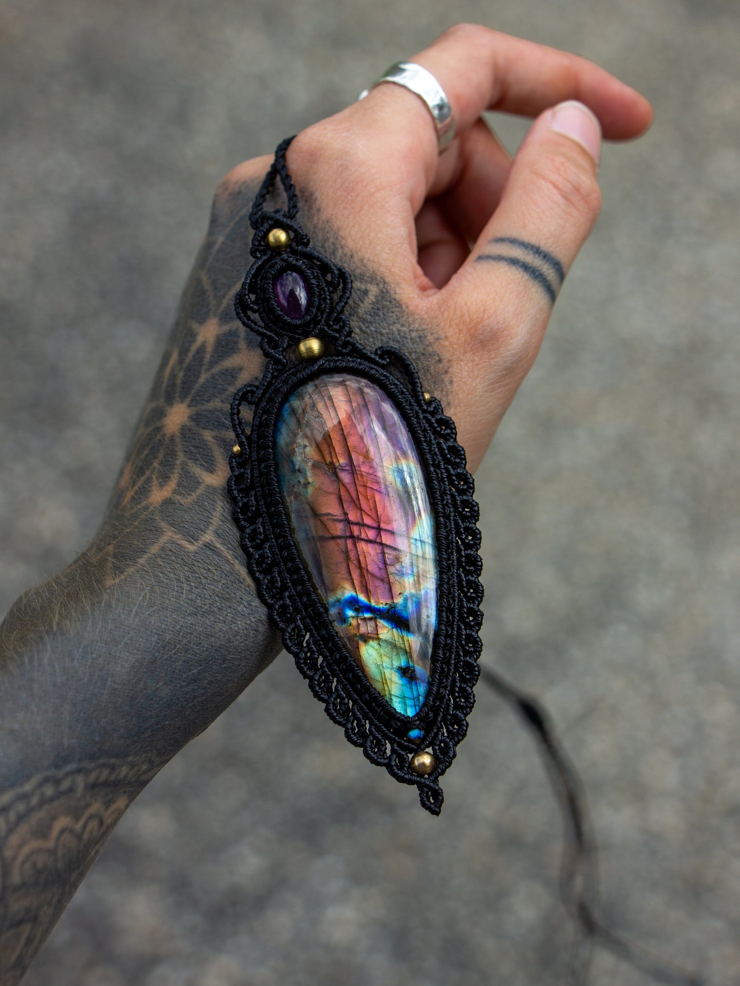 Labradorite & Amethyst necklace