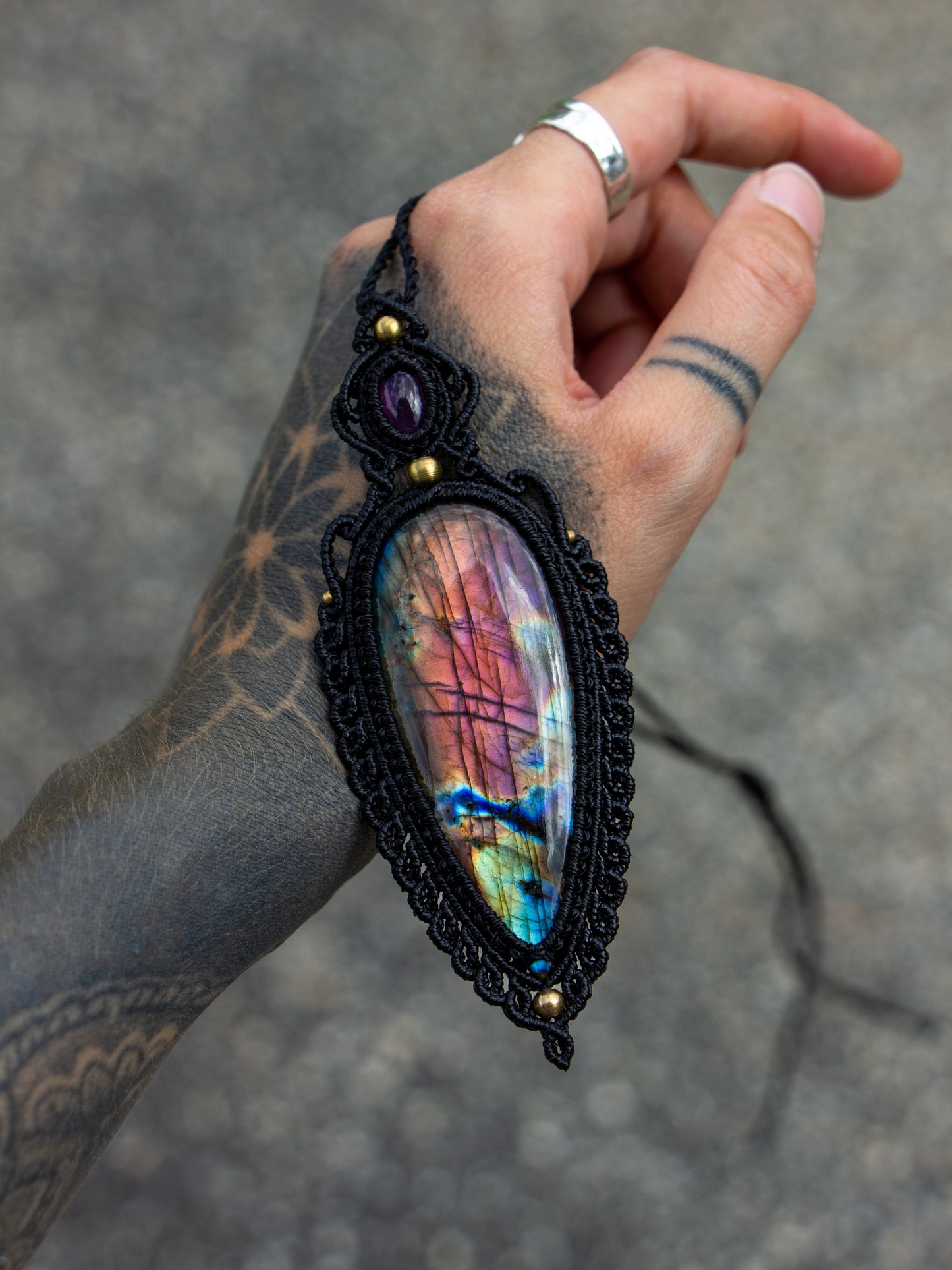 Labradorite & Amethyst necklace