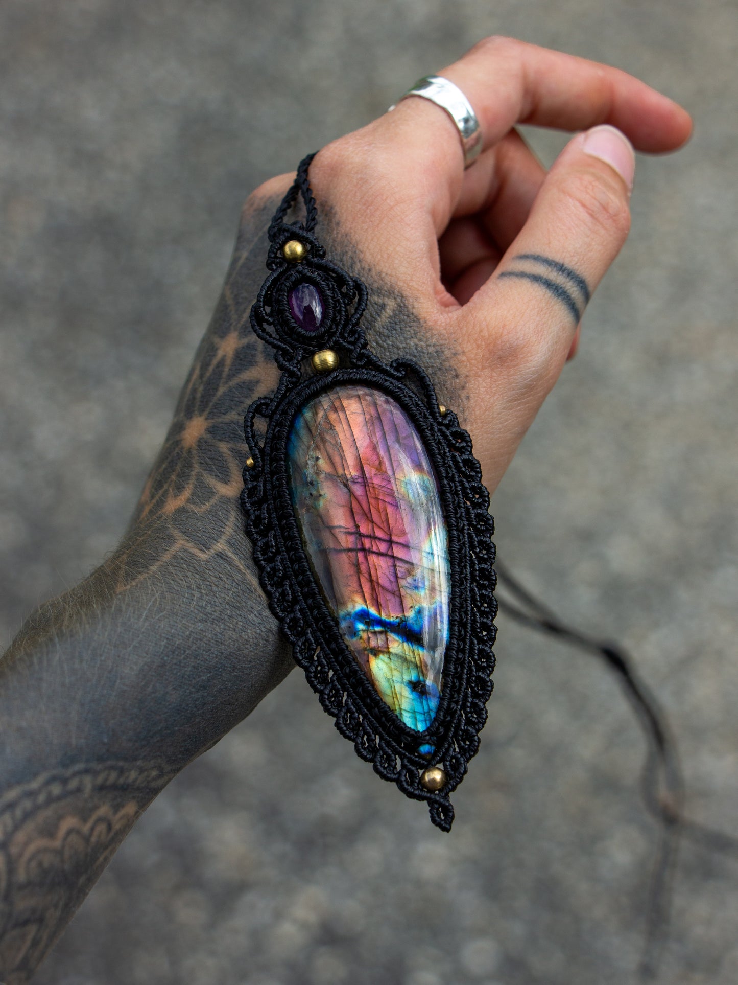 Labradorite & Amethyst necklace