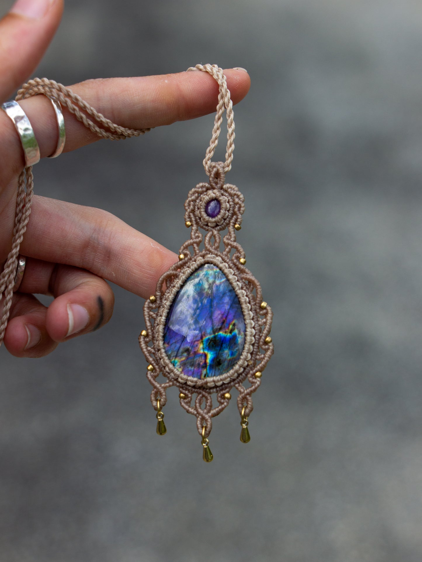 Labradorite & Amethyst necklace