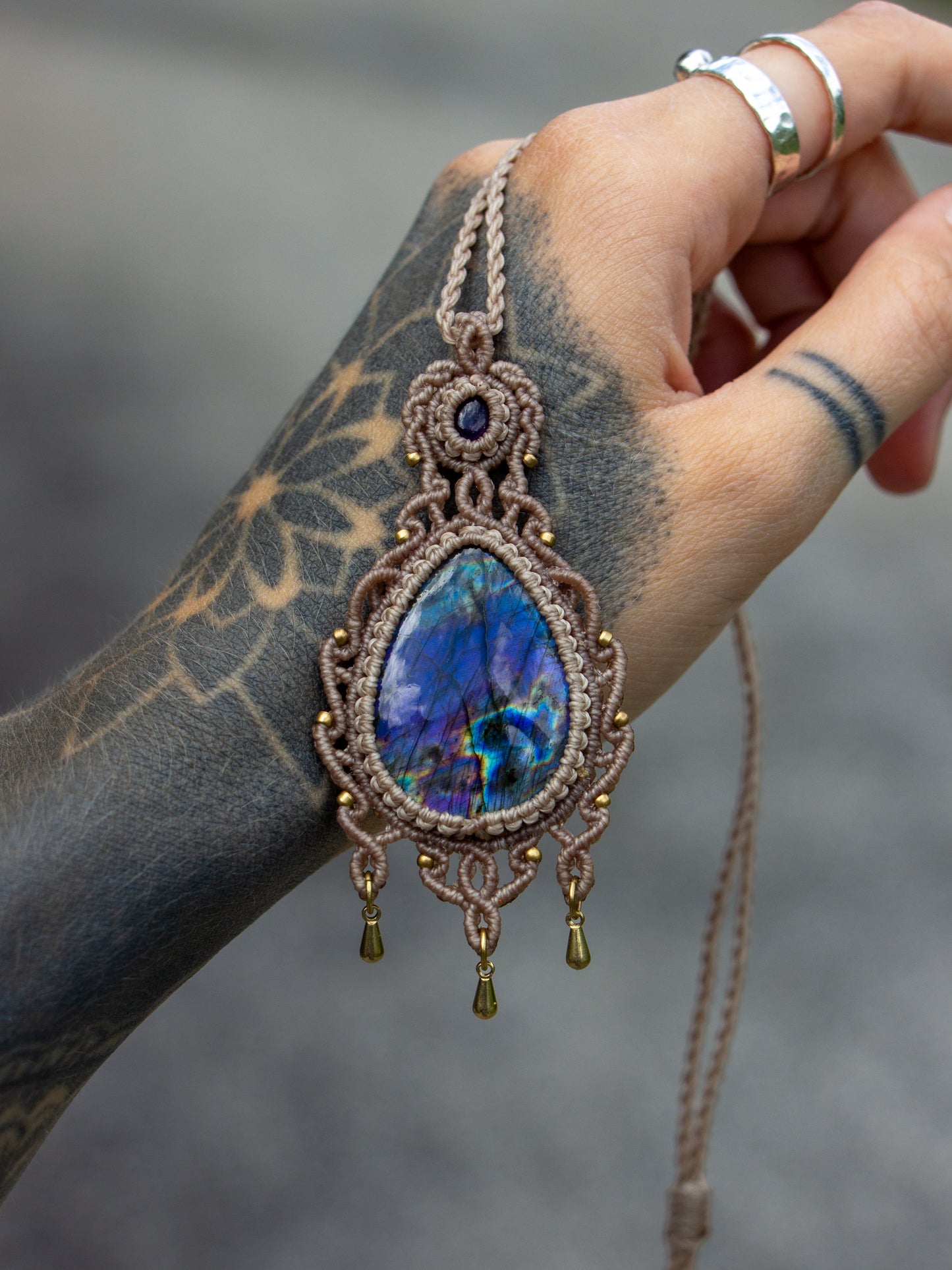 Labradorite & Amethyst necklace