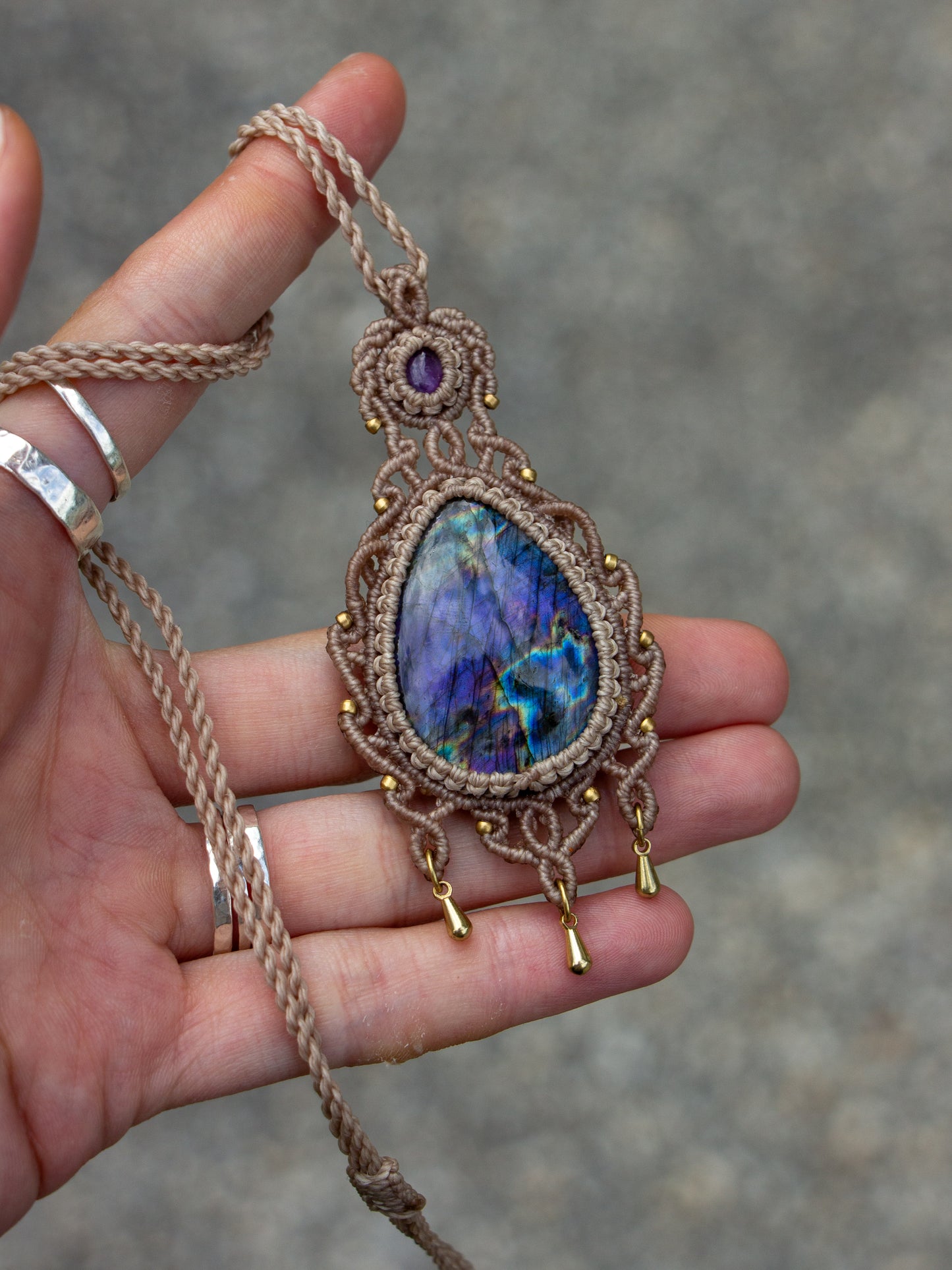 Labradorite & Amethyst necklace