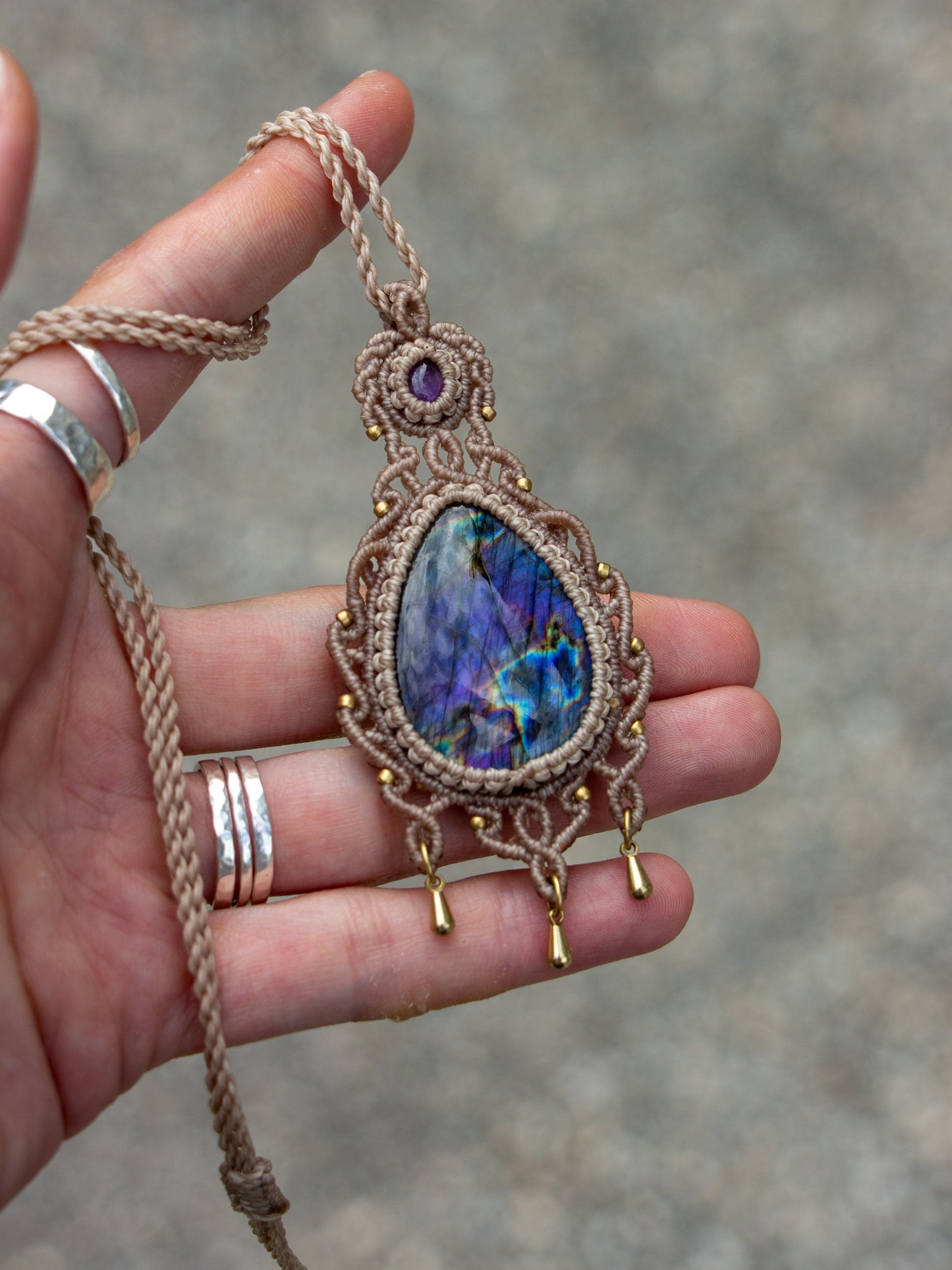 Labradorite & Amethyst necklace