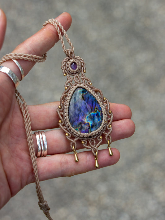 Labradorite & Amethyst necklace