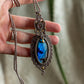 Grey Moonstone & Labradorite macrame necklace