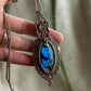 Grey Moonstone & Labradorite macrame necklace