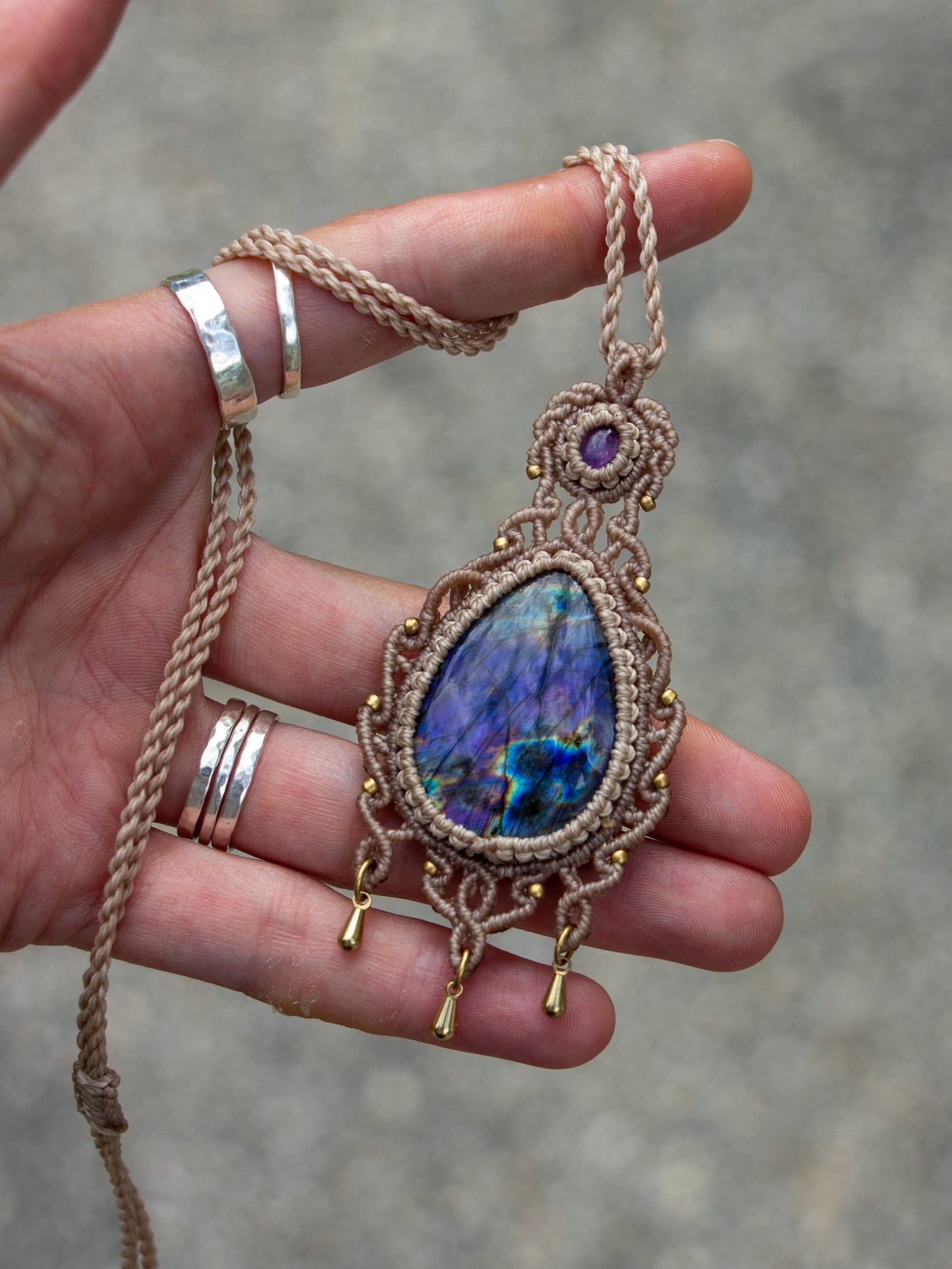 Labradorite & Amethyst necklace