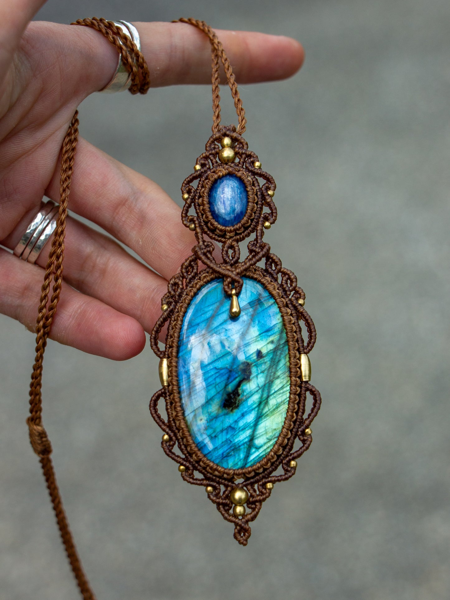 Labradorite & Kyanite necklace