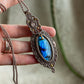 Grey Moonstone & Labradorite macrame necklace