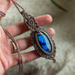 Grey Moonstone & Labradorite macrame necklace