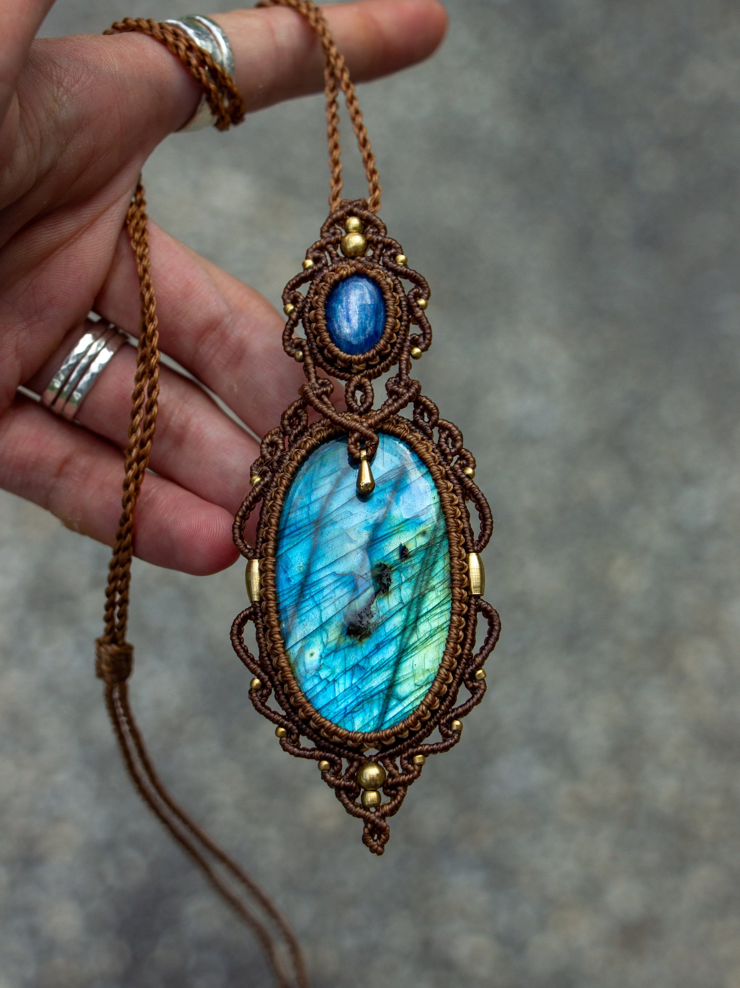 Labradorite & Kyanite necklace