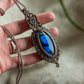 Grey Moonstone & Labradorite macrame necklace