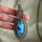 Grey Moonstone & Labradorite macrame necklace