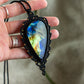 Labradorite macrame necklace