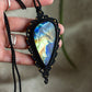 Labradorite macrame necklace
