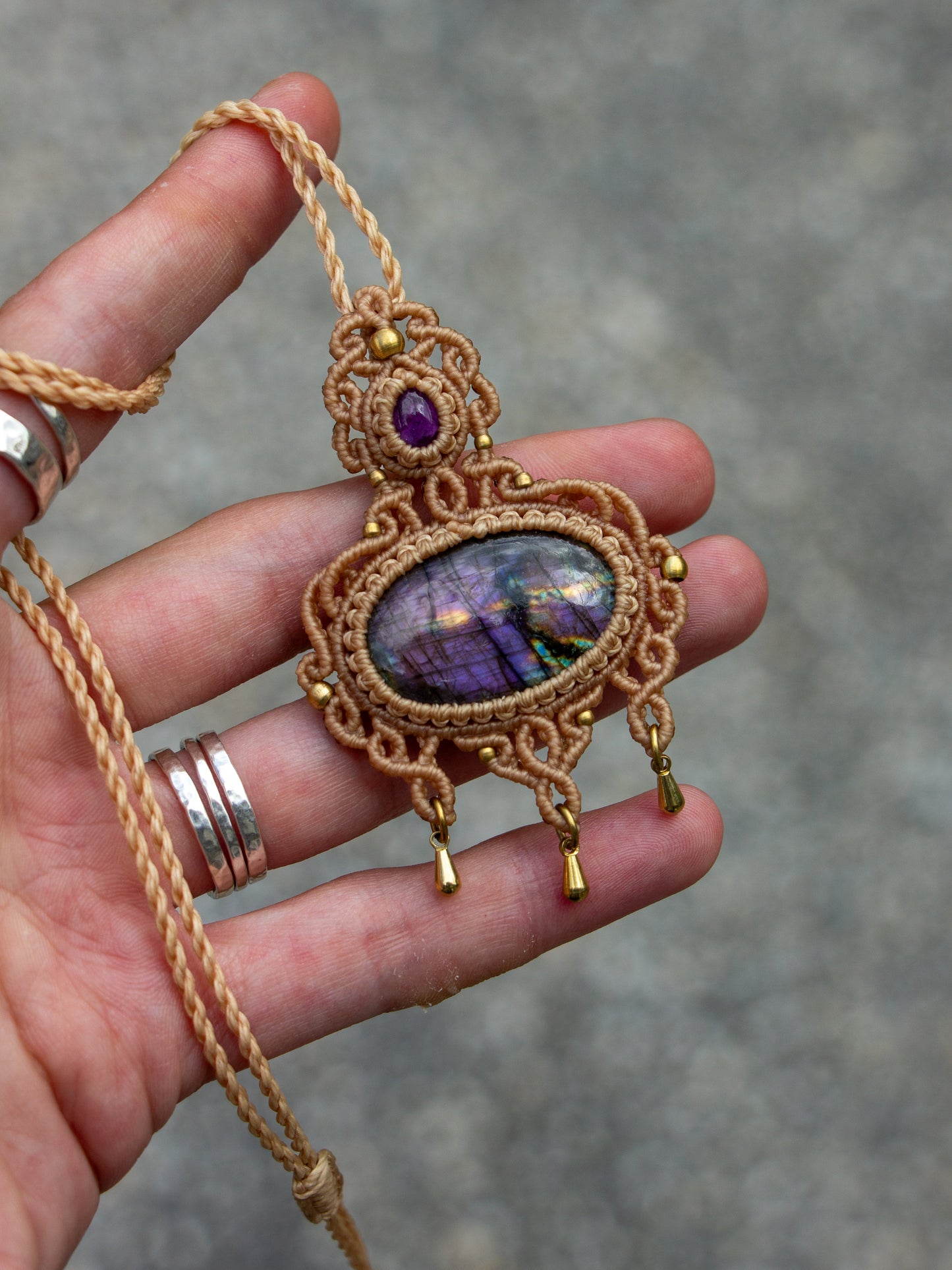 Labradorite & Amethyst necklace