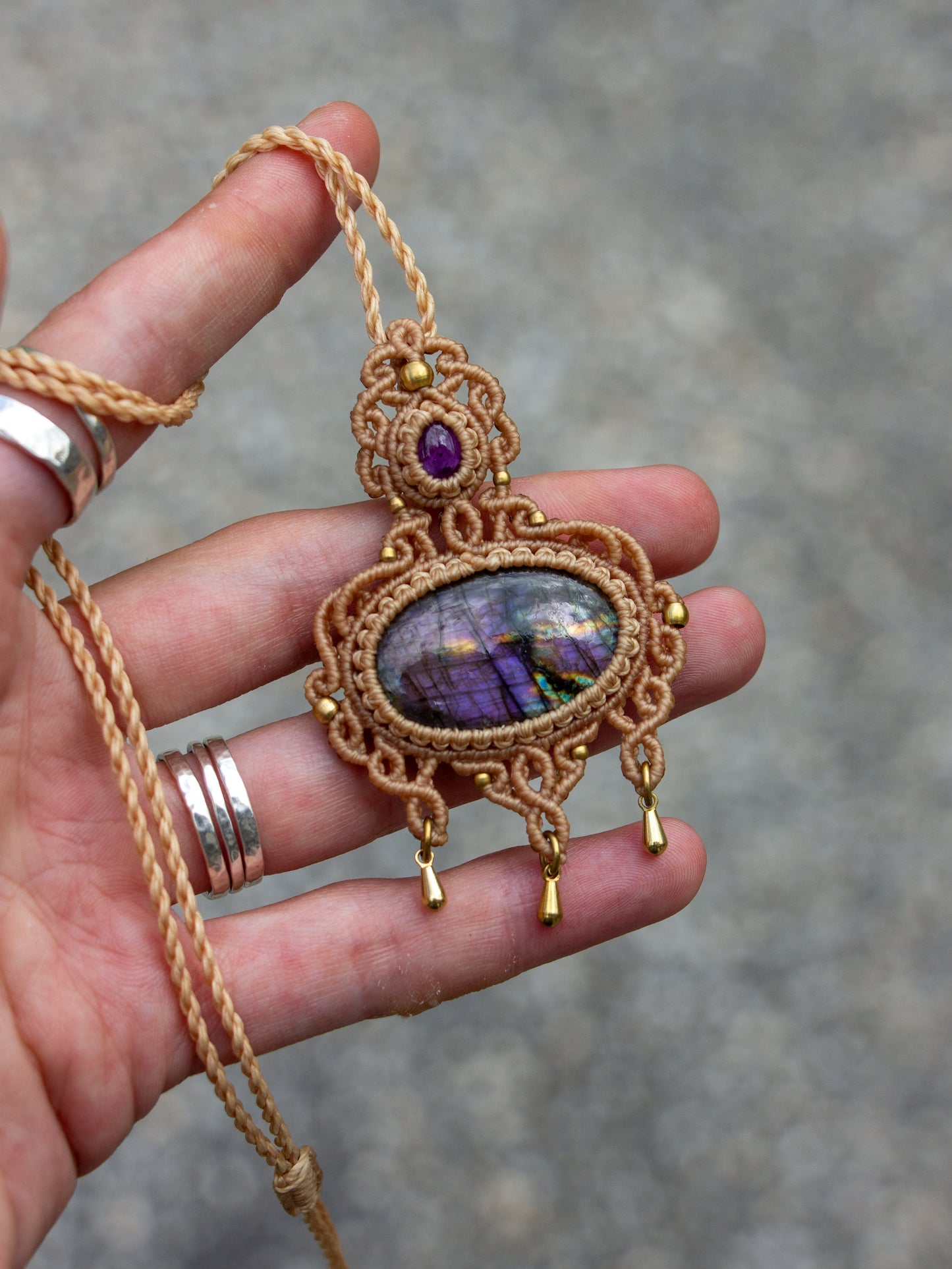 Labradorite & Amethyst necklace