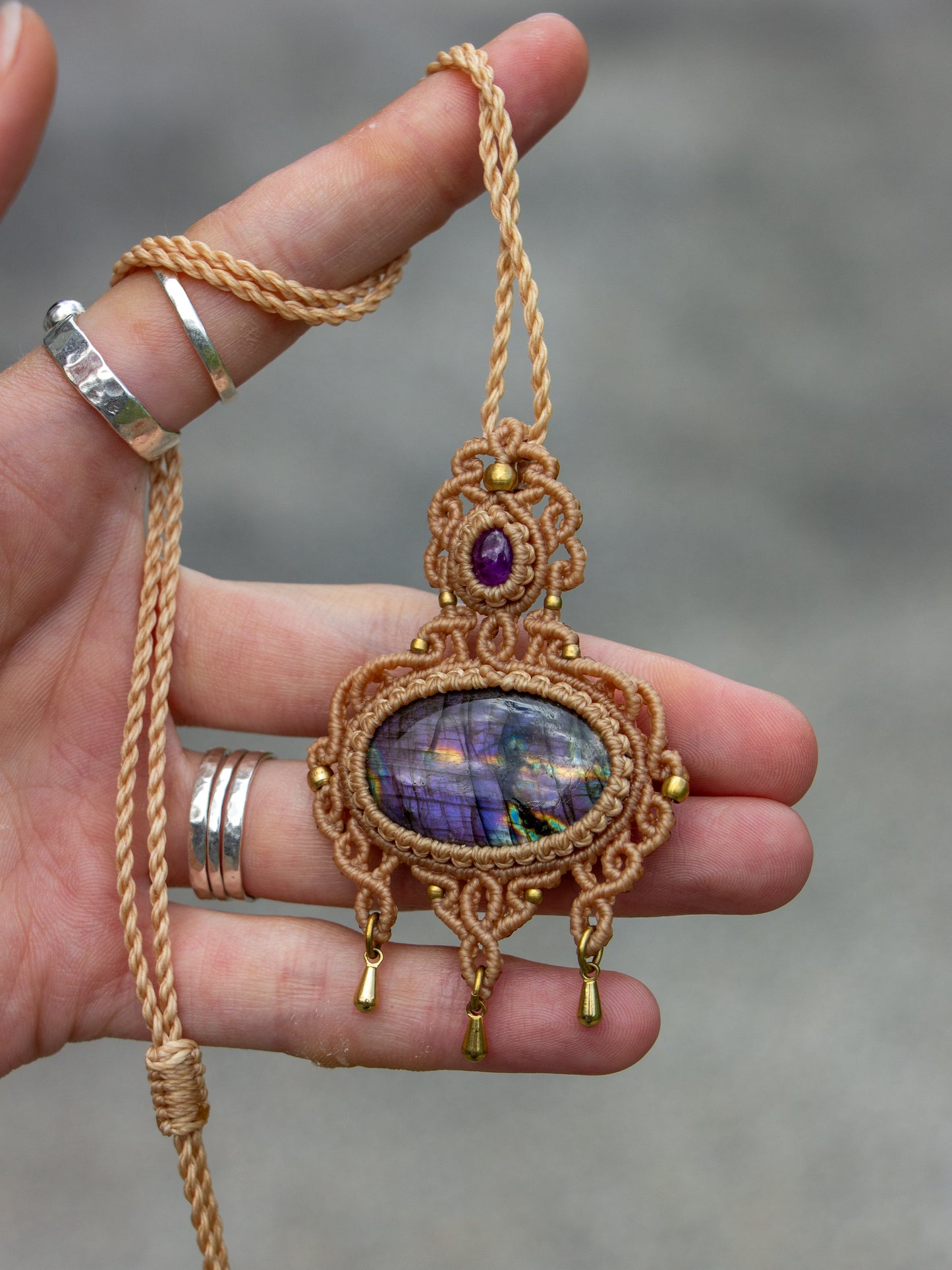 Labradorite & Amethyst necklace
