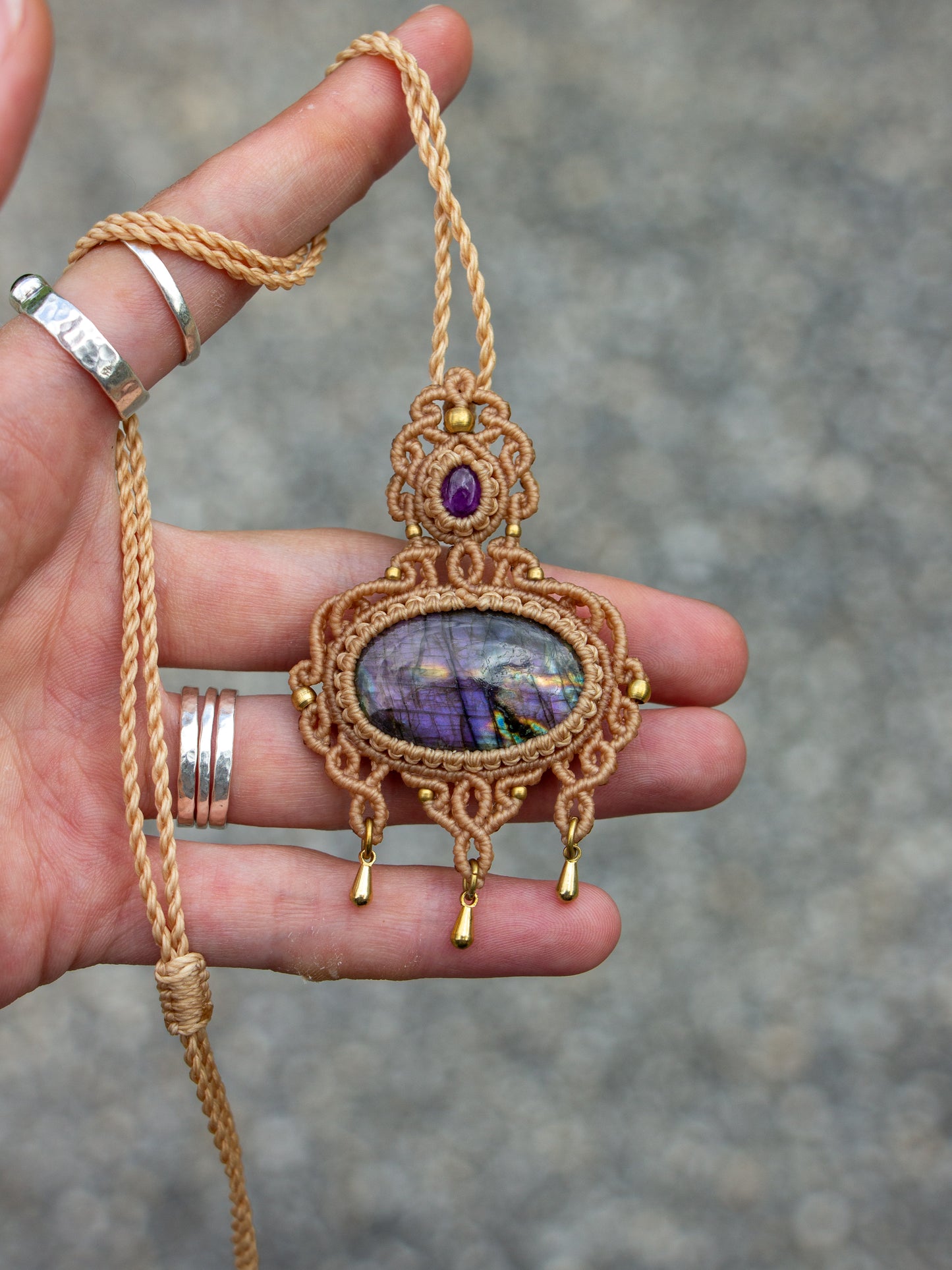 Labradorite & Amethyst necklace