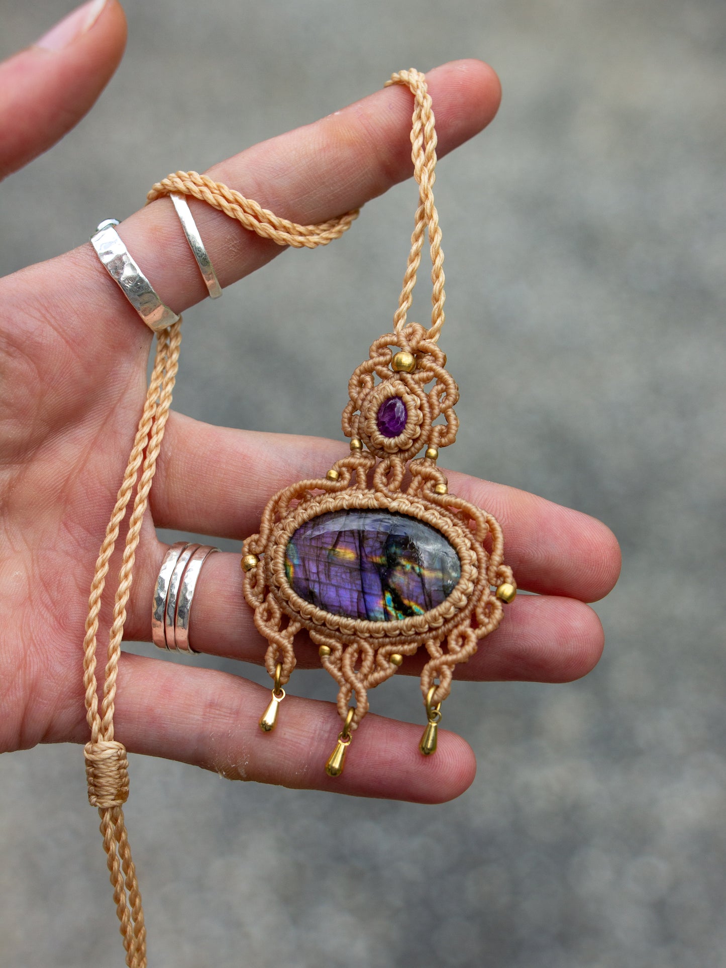 Labradorite & Amethyst necklace