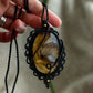 Druzy Onyx macrame necklace