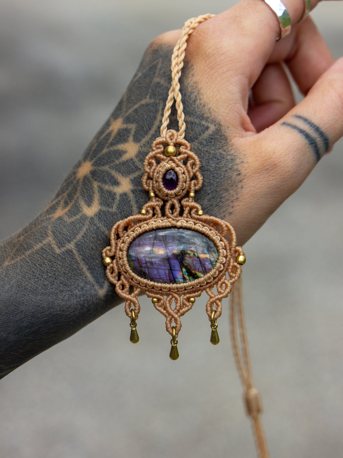Labradorite & Amethyst necklace
