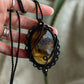 Druzy Onyx macrame necklace
