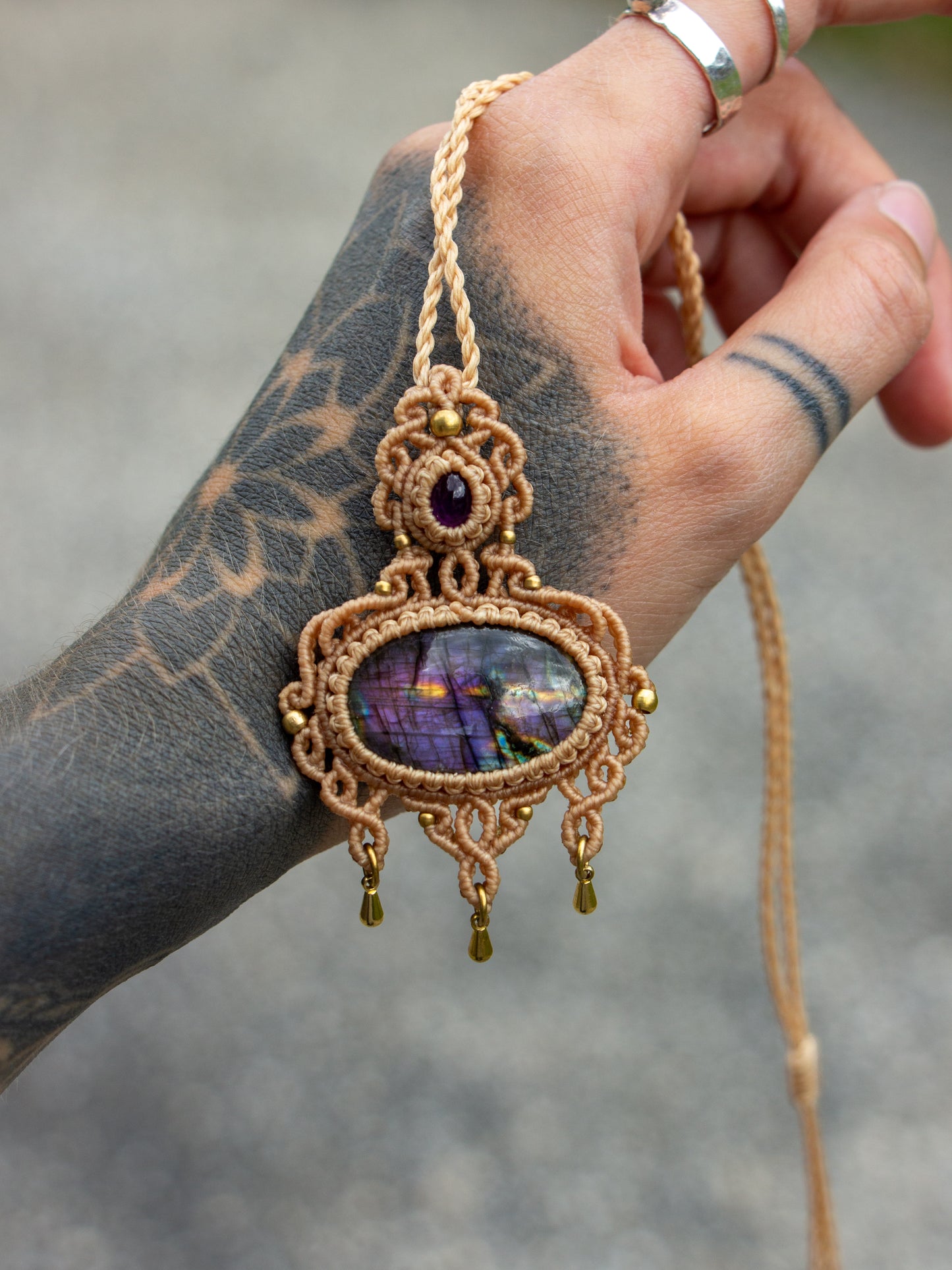 Labradorite & Amethyst necklace