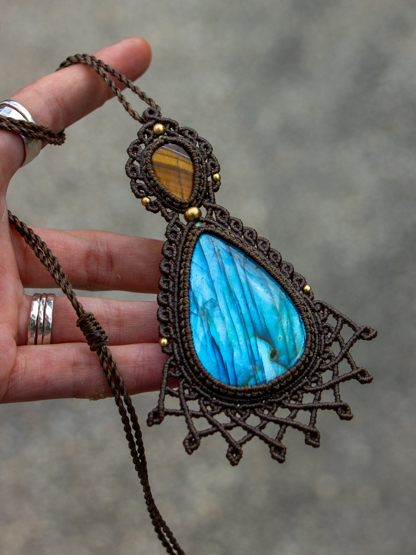 Labradorite & Tiger's Eye necklace