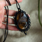 Druzy Onyx macrame necklace