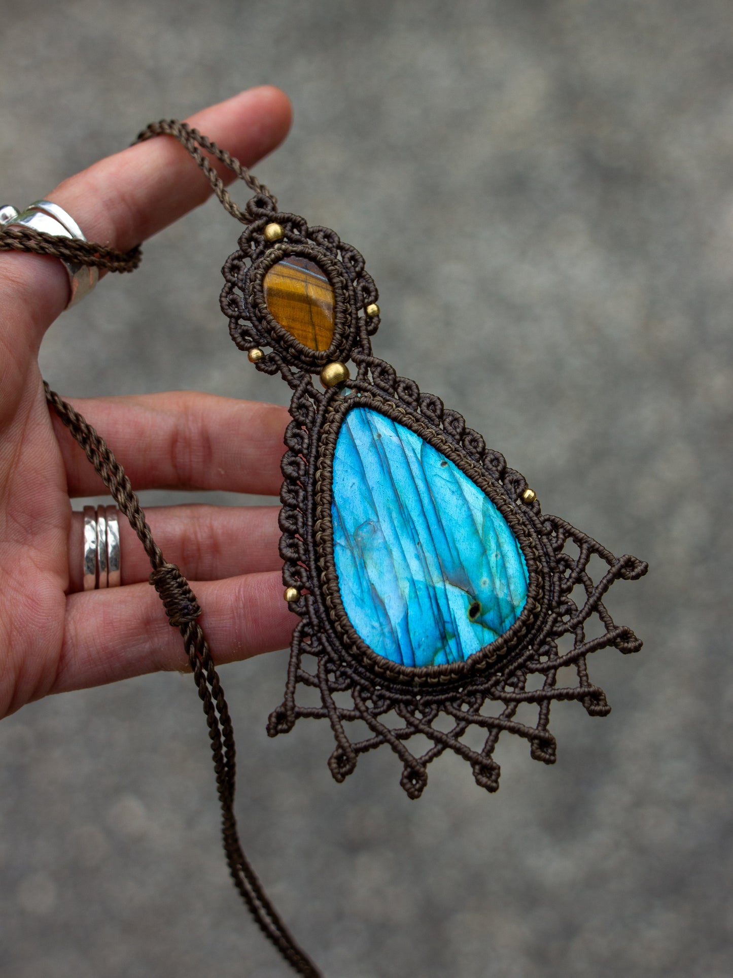 Labradorite & Tiger's Eye necklace
