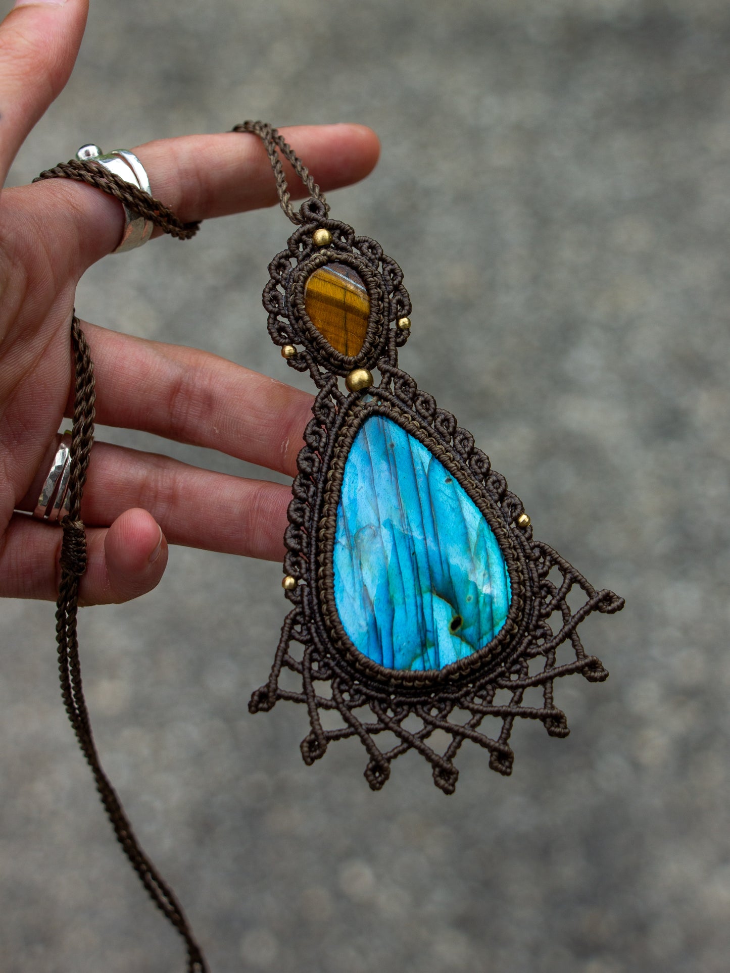 Labradorite & Tiger's Eye necklace