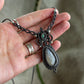 Labradorite & Grey Moonstone macrame necklace