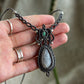 Labradorite & Grey Moonstone macrame necklace
