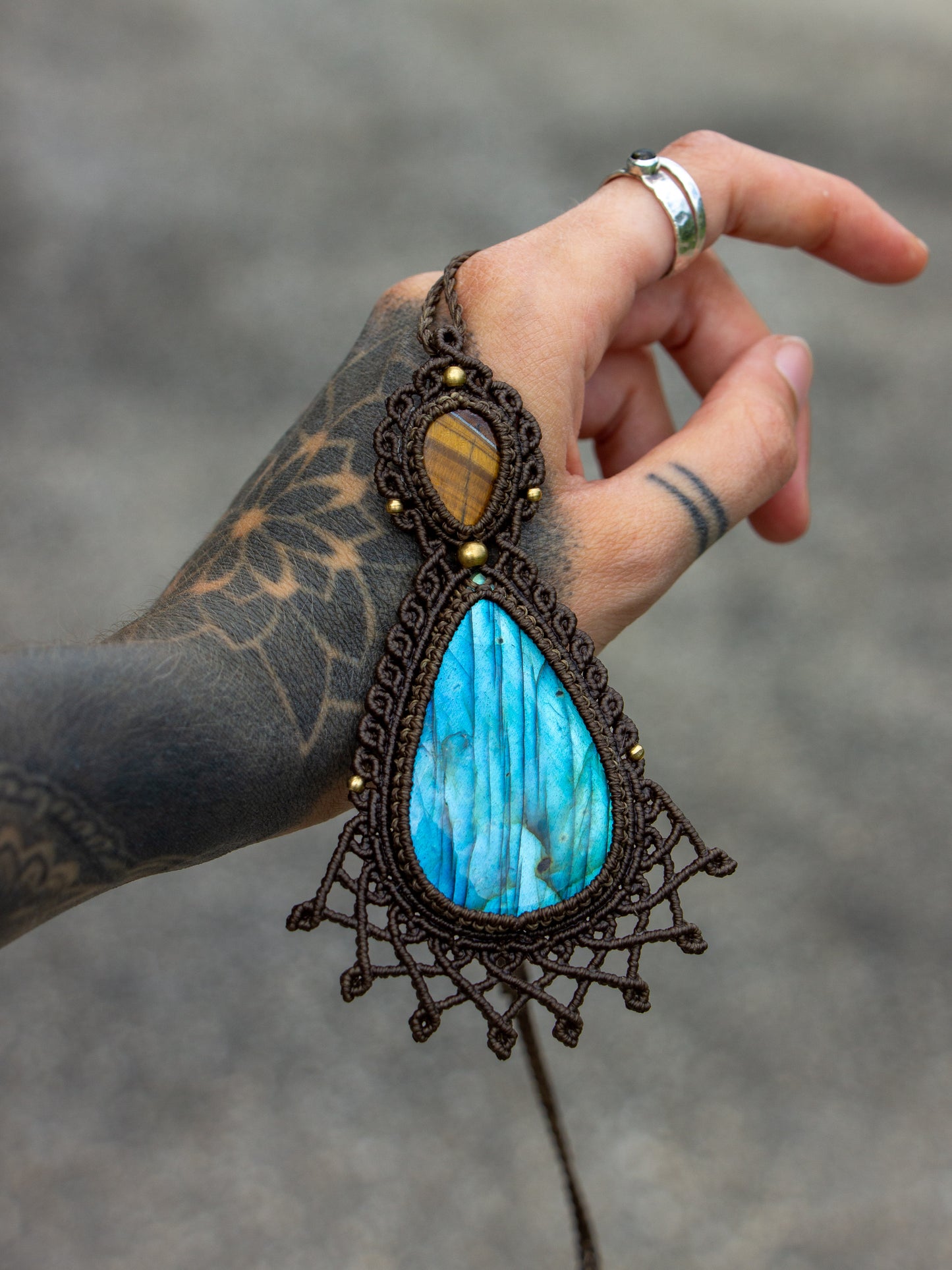 Labradorite & Tiger's Eye necklace