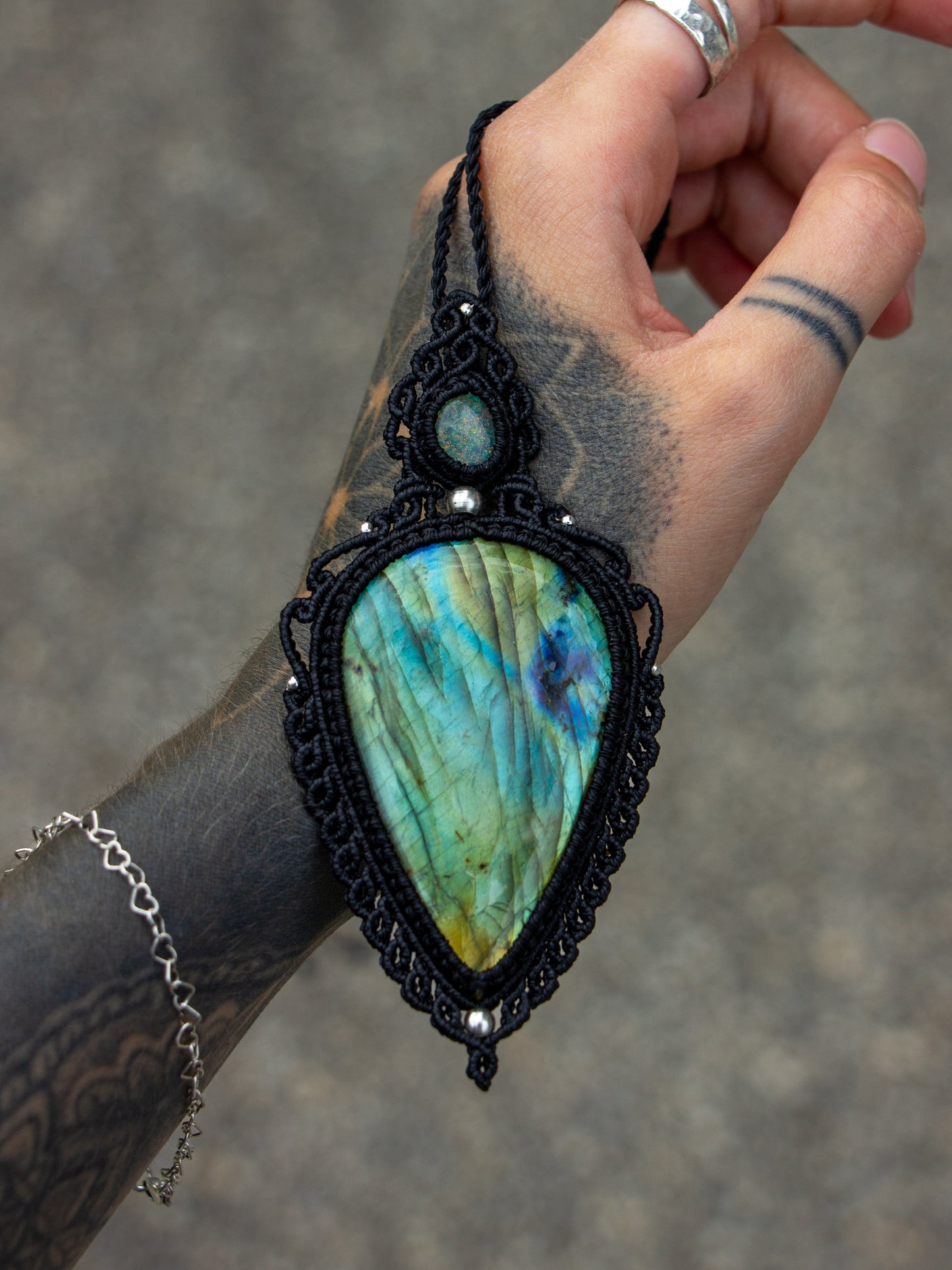 Labradorite & Monarch Opal necklace