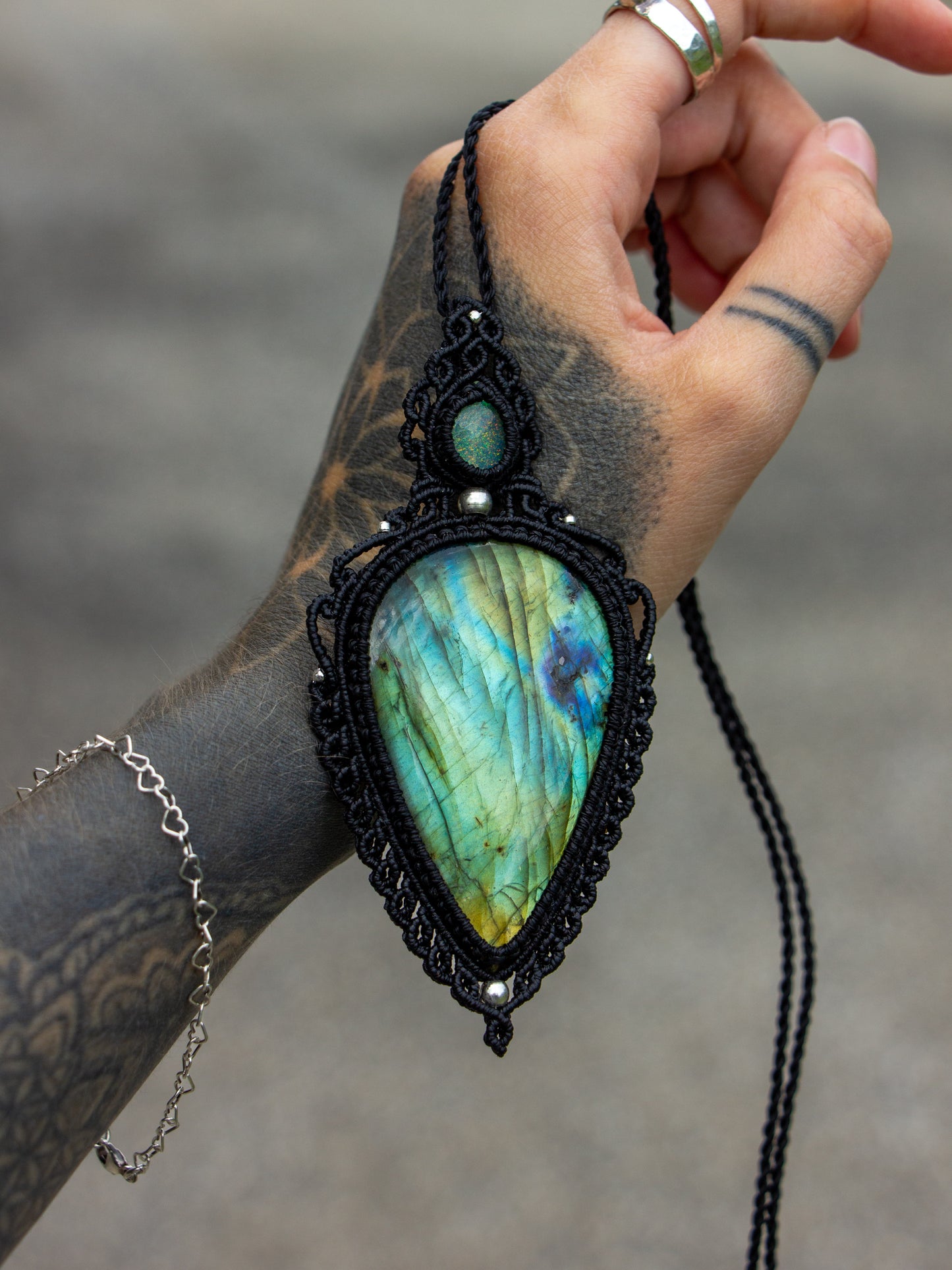 Labradorite & Monarch Opal necklace
